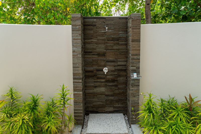 Walk-In Shower with Natural Stone